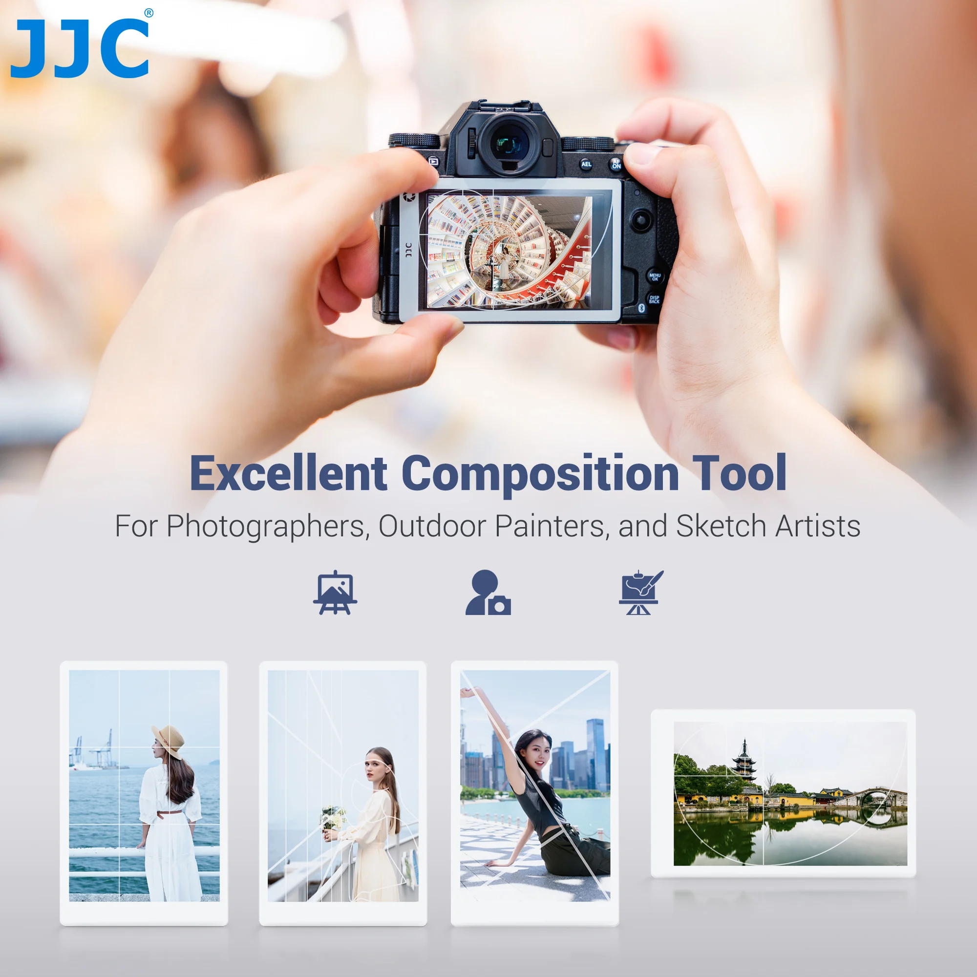 JJC 구성 도구 제 3 의 규칙 구성 뷰어 파인더, 뷰어 사진, 페인팅, 드로잉 신용에 맞는 지갑