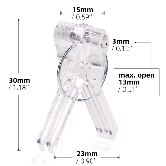20-100 Ppc 15X30 Mm Átlátszó Oltási Klipek Műanyag Szerelvénybilincs Az Oltott Palántákhoz Uborka Görögdinnye-Tartókhoz - Image 2