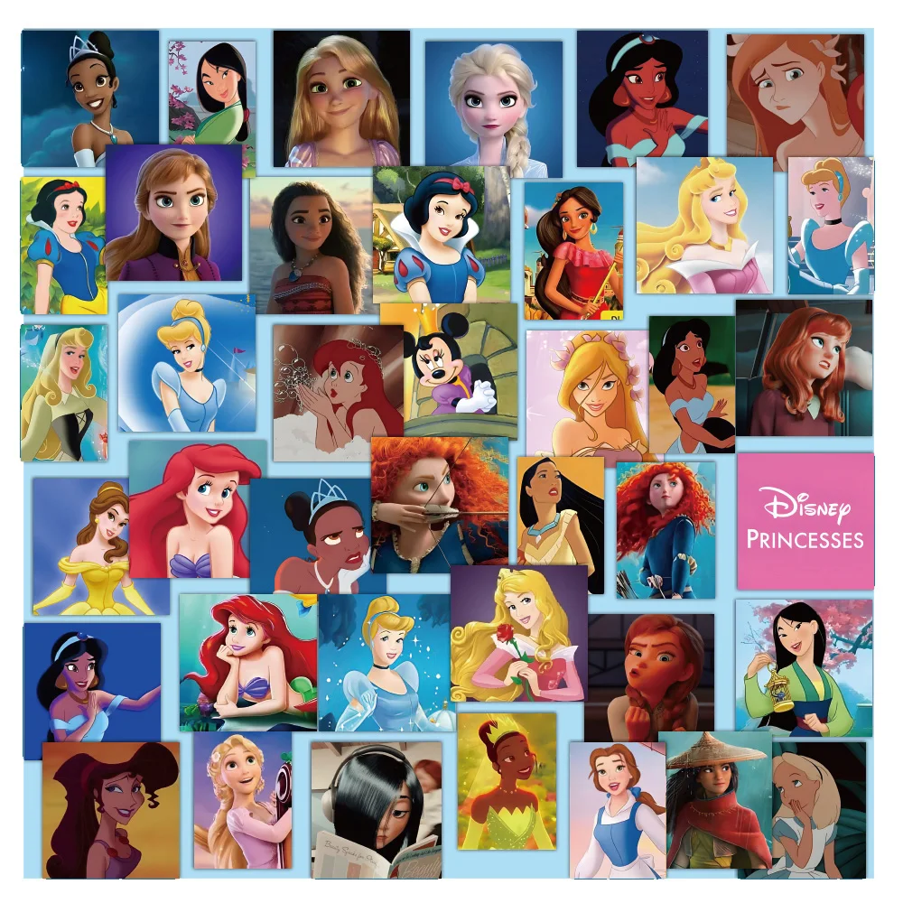 200pcs Disney Mix Stickers, Cute Cartoon Princess Stickers for Water  Bottles Laptop Luggage Phone,Cartoon Anime Stickers for Kids Teens Adult