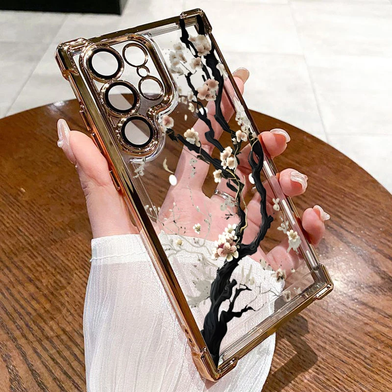 White Cherry Blossom Tree Blooming Pattern Phone Cover
