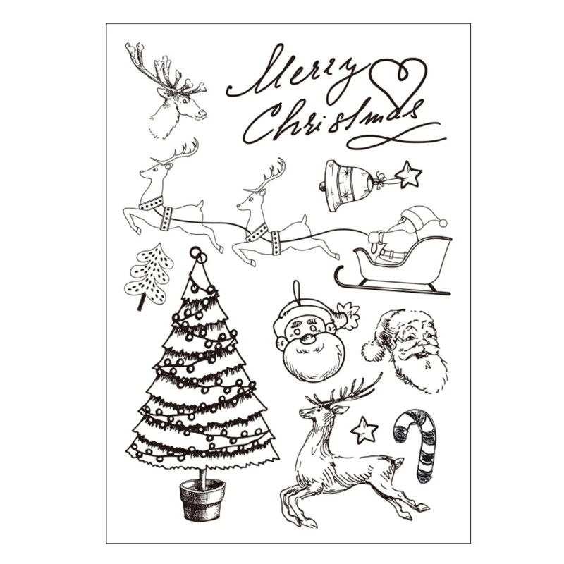 Clear Silicone Stamps Christmas Stampers for Card Making DIY Scrapbooking Craft