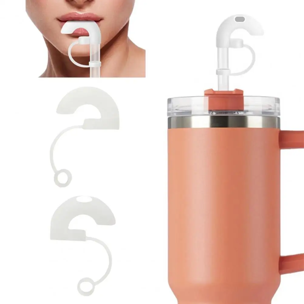 Anti-wrinkle Straw Stopper Lip Wrinkle Prevention Straw Cover Silicone Anti-wrinkle Straw Accessories Set for Easy for Mouth