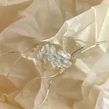 

Sterling Silver 925 Korean Simple Flower Ear Clip Single Female Ins Without Hole Damage Clip Earrings For Jewelry Pendientes