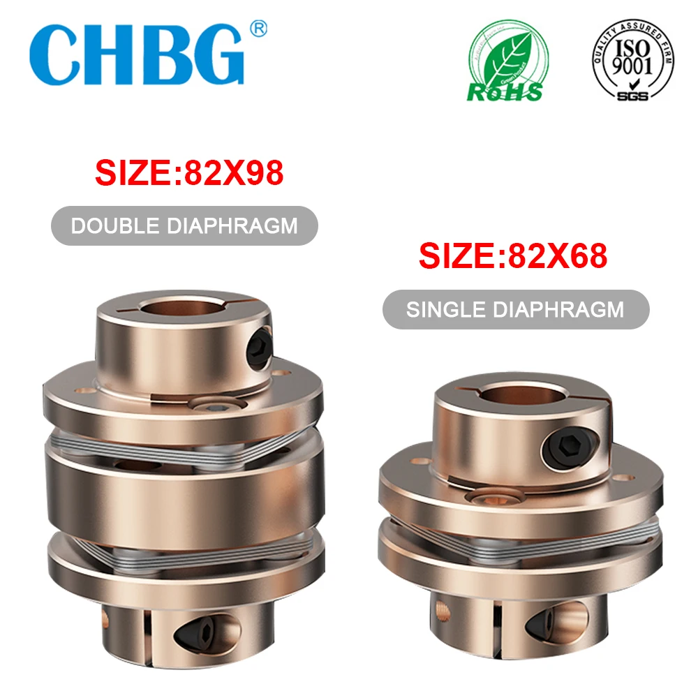 

Flange Coupling CHBG LE D82L68/98 Flexible Motor Shaft Coupler Aluminium Diaphragms Universal Joint For 3D Printer Cardan CNC