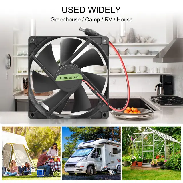 10W 12 V -Os Napelemes Ventilátorok Panel Hajtott Kipufogó -Ventilátor Napenergia Kipufogóventilátor Kutyaháznak Üvegházhatású Lakóautó Töltő