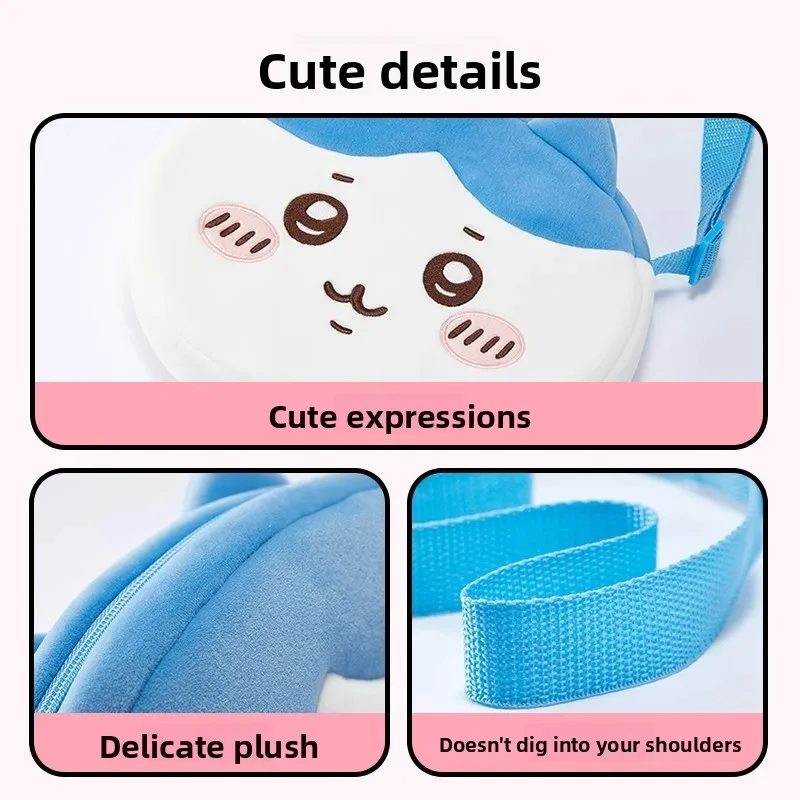 Japanische Animejiyi Plüsch-Umhängetasche Hachiware Usagi Niedliche Schultertasche Weiche Messenger-Tasche für den täglichen Gebrauch Geschenk für Fans – Detail 7