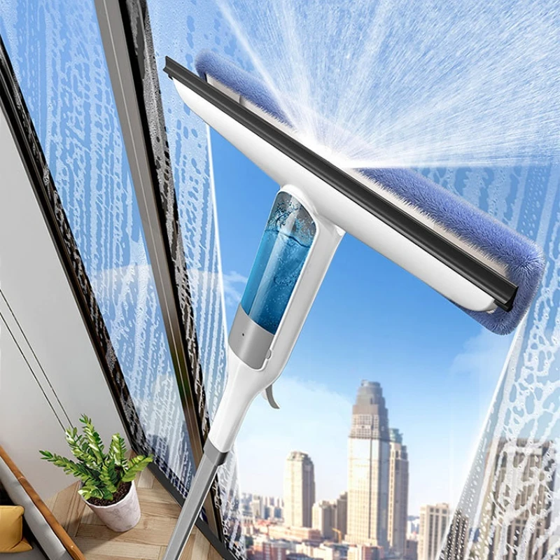 Detergente per vetri multifunzionale Spray Mop, tergicristallo con raschietto in Silicone, tergicristallo, pulizia del pavimento, strumenti per lavavetri