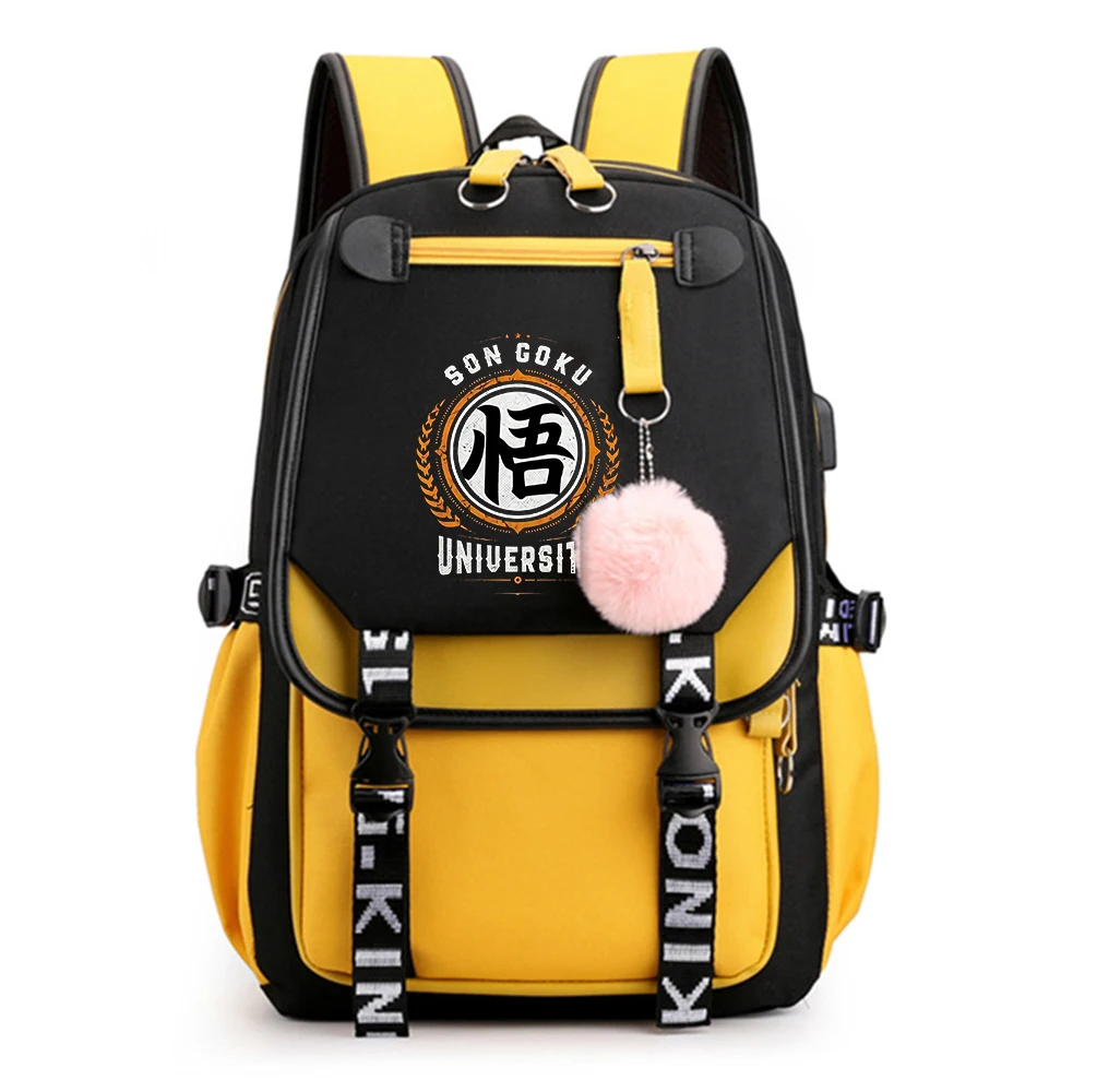 New Luminous Dragon Ball Backpack Usb Women Men Travel Backpack