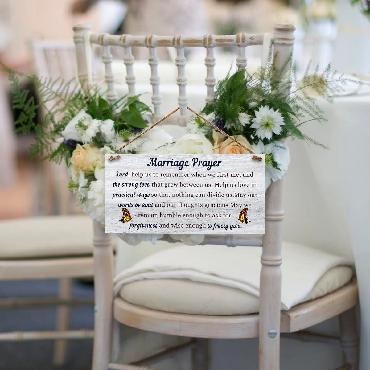 Description Picture 6 of itemMarriage Prayer Wood Plaque,Decorative Wall Art Room Decor, Farmhouse Hanging Wood Sign,Christian Wall Decor,Wedding Decoration