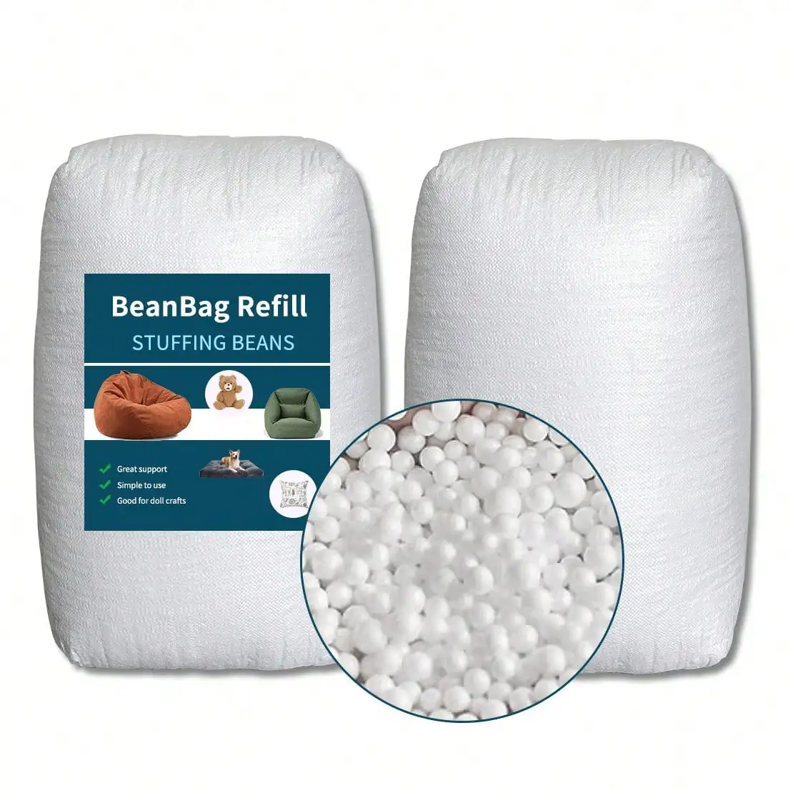 Polystyrene Bead, Slouchy Sofa, Pet Bed DIY Craft, Foam Bead, Doll Pillow