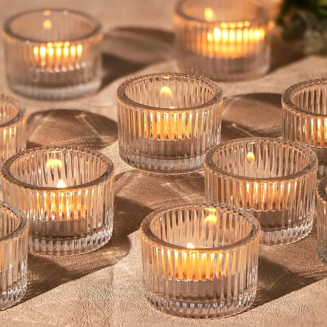 Tealight Gold Candle Holders,Votive Tea Light Candle Holder Glass for Centerpieces Wedding Table Decor,Party Supplies,Home Decor - Image 6