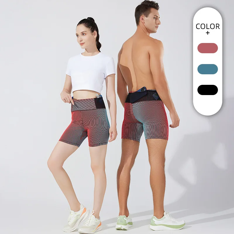 Compression Shorts Gym Man Double Deck Sports Fitness Shorts Male Sportswear Women Yoga Workout Marathon Sporty Running Bodybuilding Shorts