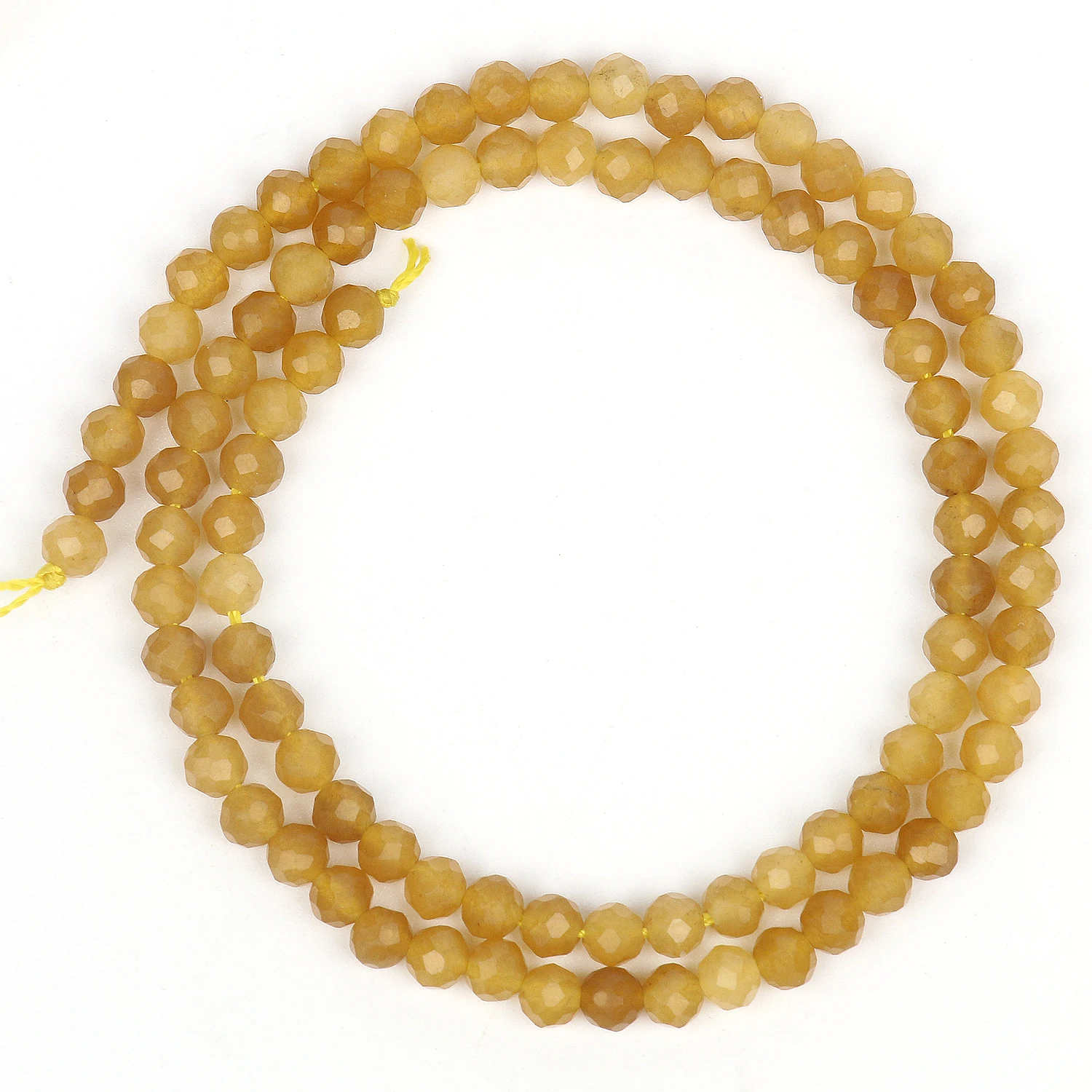 Faceted Natural Citrine Stone Beads Yellow Quartz Small Waist
