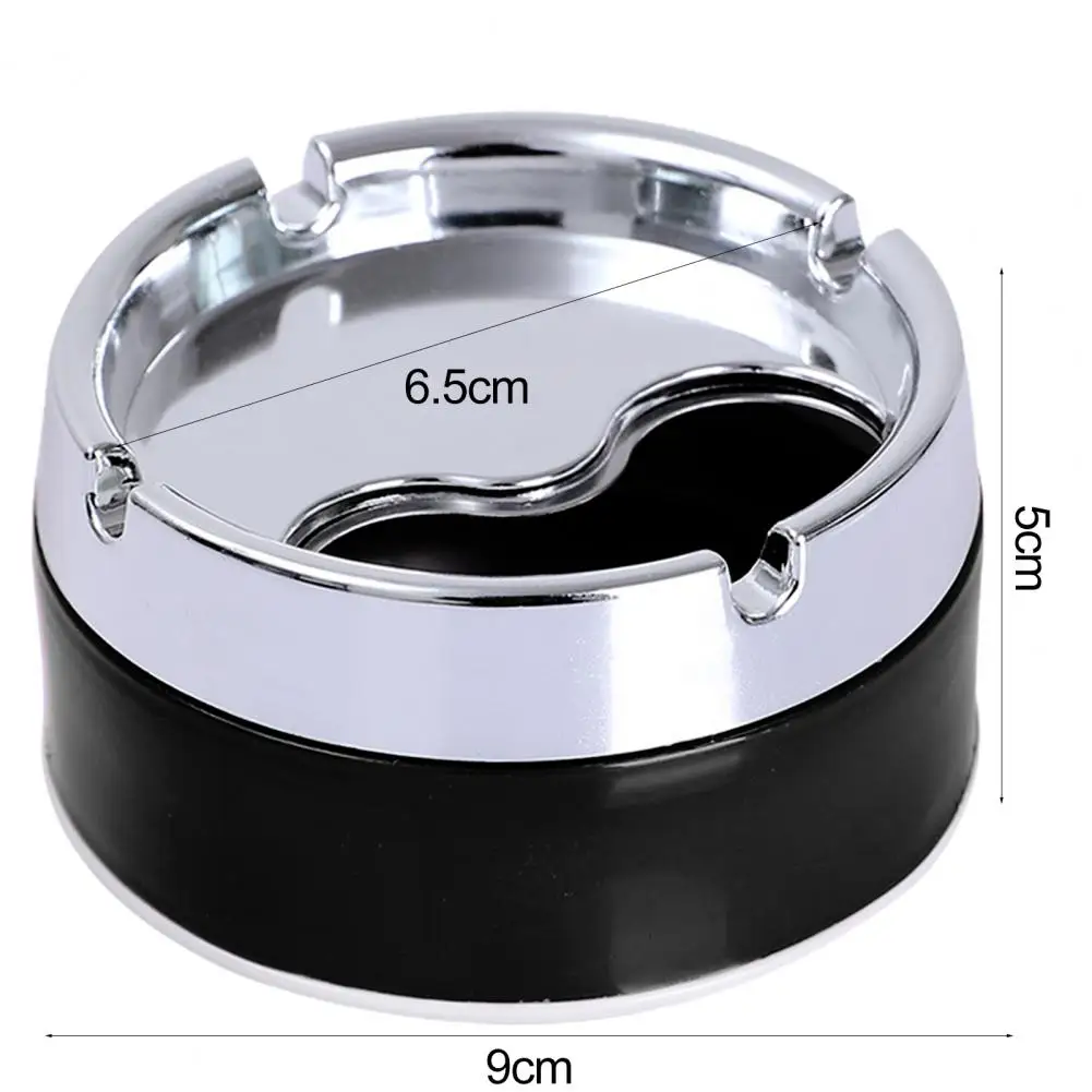 Round Stainless Steel Ashtray Windproof Desktop Ash Container