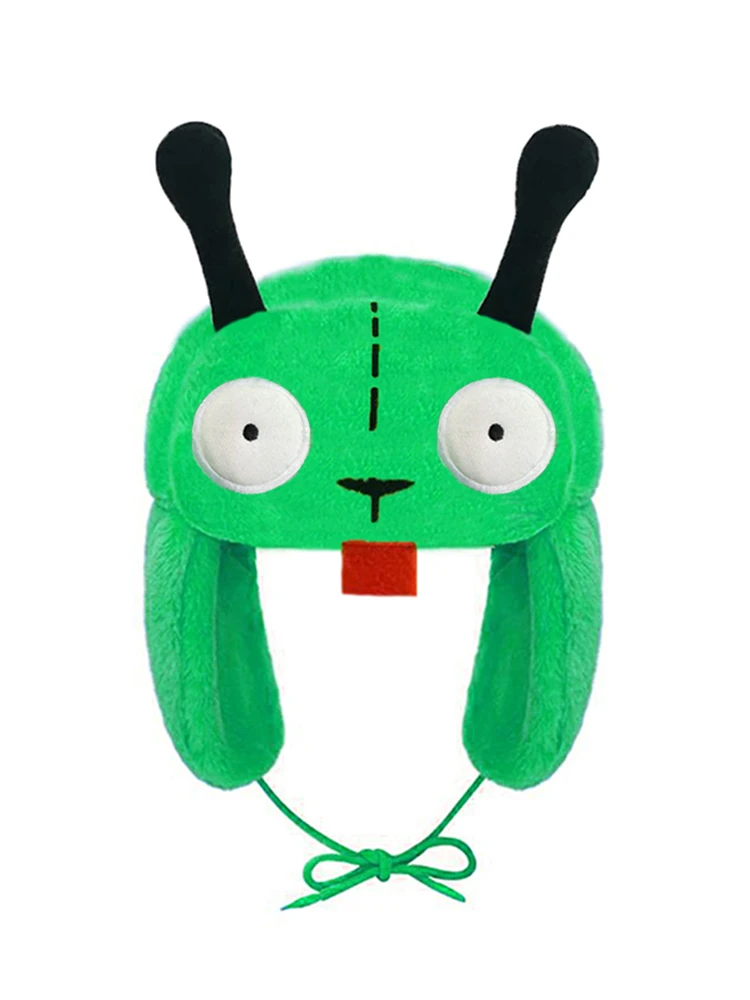 Winter Hat 3D Eyes Green Invader ZIM GIR Dog Winter Warm Ushanka Hat Cute for Boys Girls Kids Cartoon Anime Cap