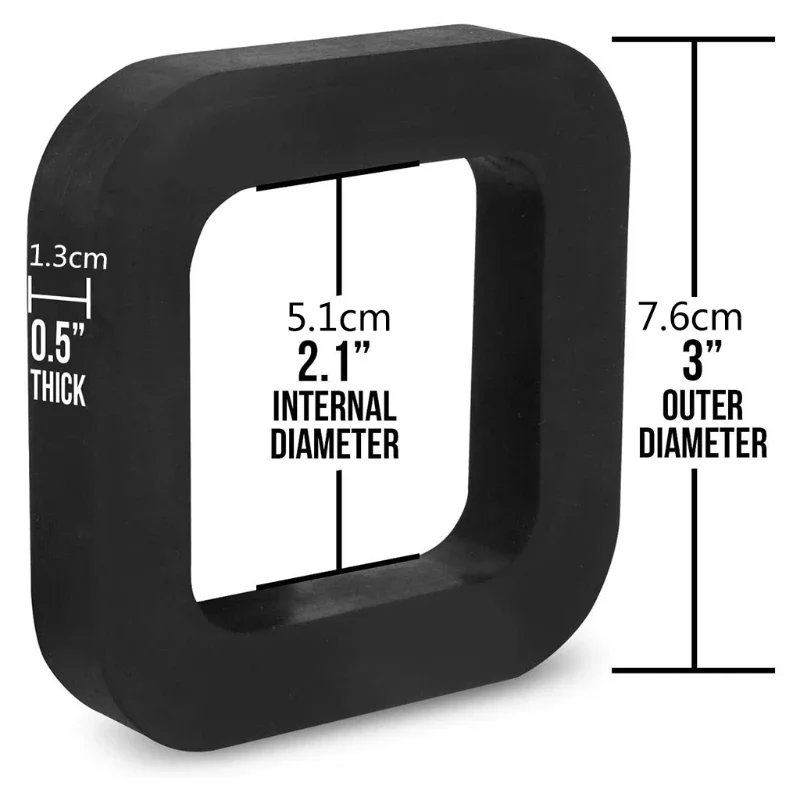5 Pcs Silencer Pad 2 Inch Hitch Receiver Muffler Trailer Link Damping Rubber Block for Adjustable Ball Mounts Reduce Noise trailer silencer pad