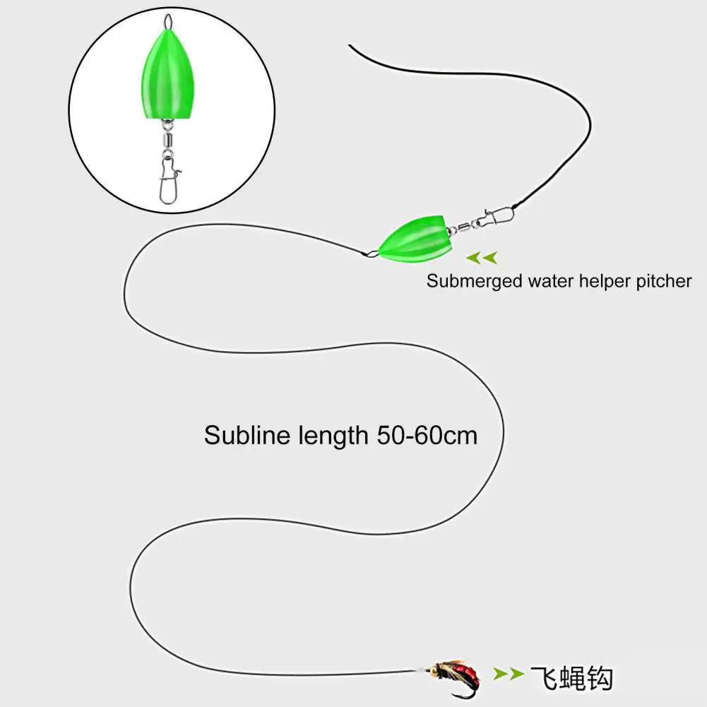 

Fishing Buoy Reinforced Pin Streamlined Design Stable Fishing Floats Bobbers Fishing Assisted Thrower Bait Thrower