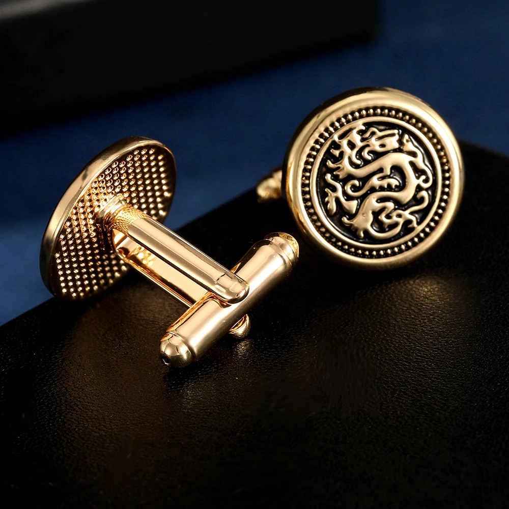 Vintage Round Cufflinks Detailed View
