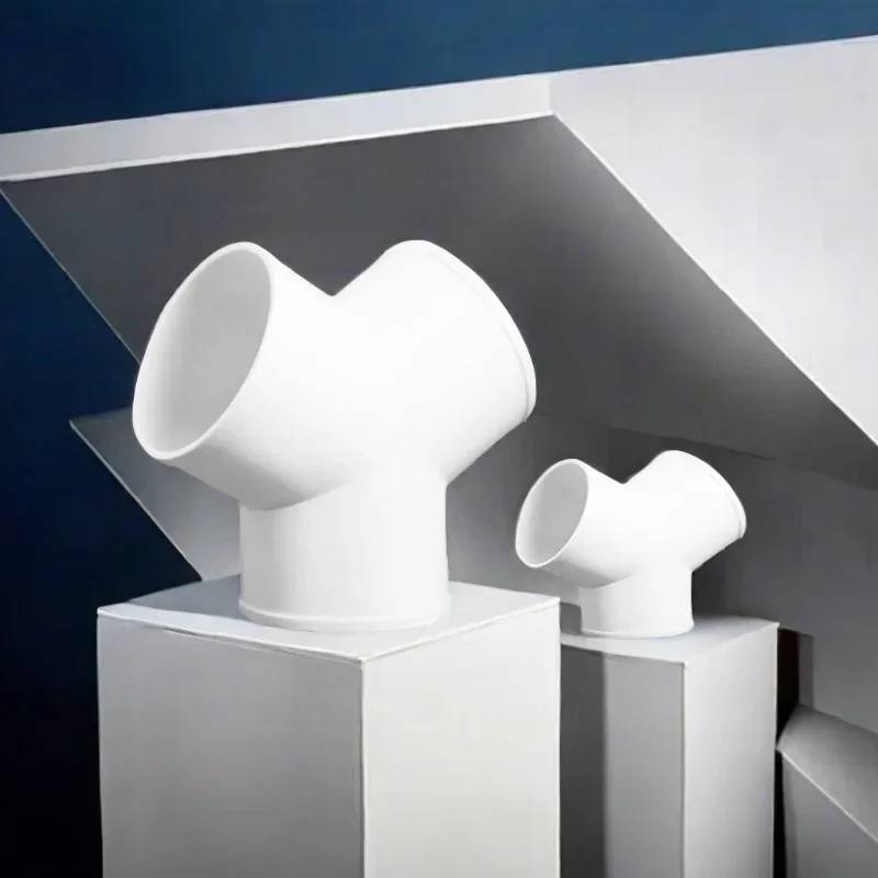 Y-tee Joint New Fan Port Tee Joint Ventilation Pipe PVC