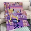 Flannel Blanket for Sofas Sailor Moon Bed Blankets & Throws Home Interior Microfiber Bedding Cobija Fluffy Plaid Sofa Throw Knee 1