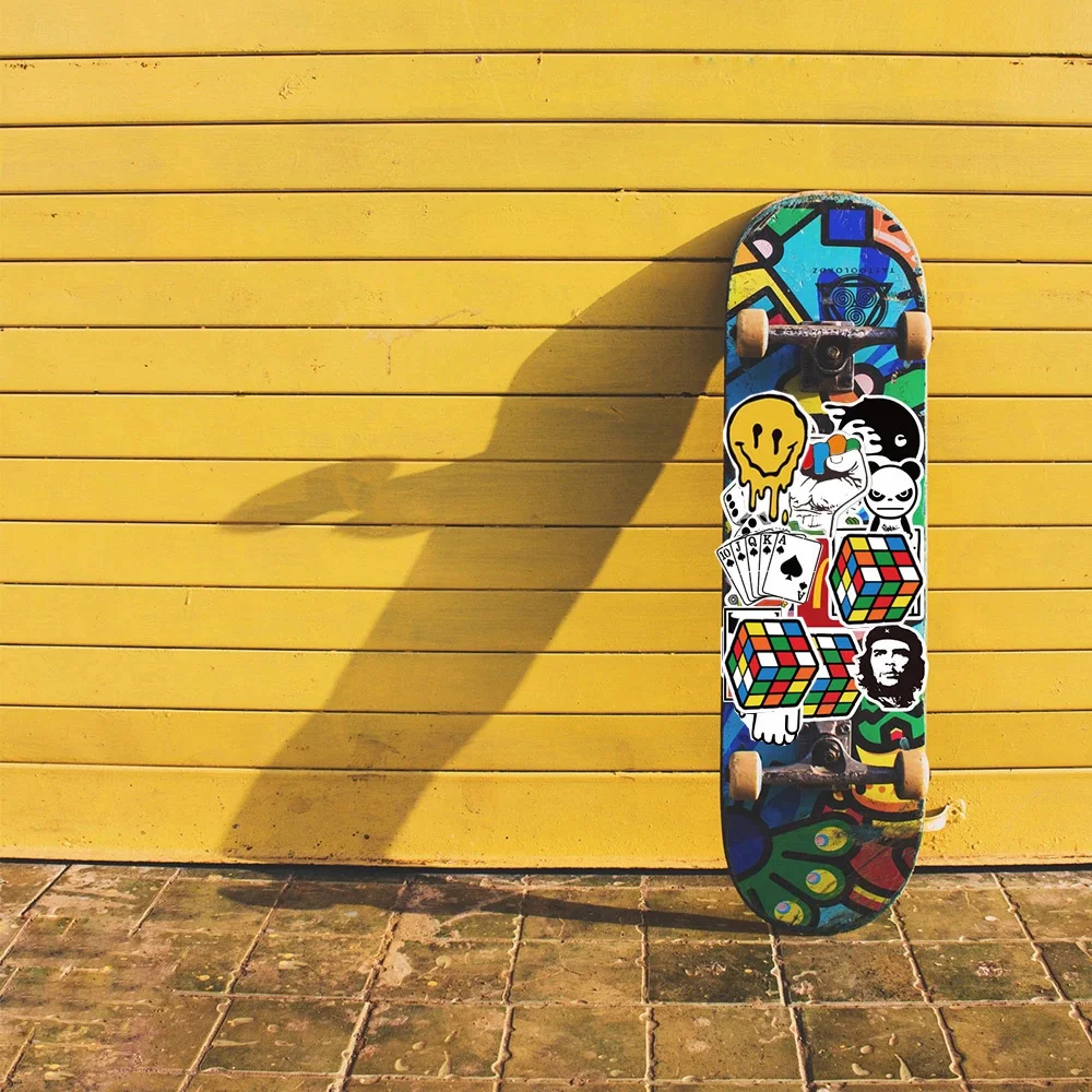 Fashion Stickers 50/100Pcs Cool Brand Aesthetic Motorcycle Phone Car Skateboard Laptop Sticker Decal Classic Kids Toy