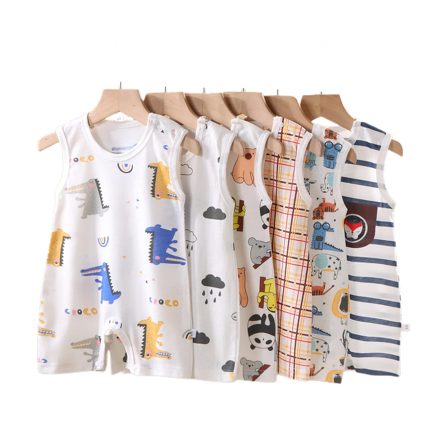 New 2023 Soft and Lightweight Cotton Baby Crawling Clothes for Boys and