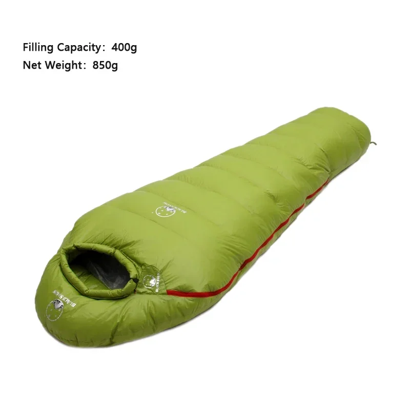 Outdoor Camping Sleeping Bag Down Filled Adult Mummy Style 4 Seasons Camping Travel Sleeping