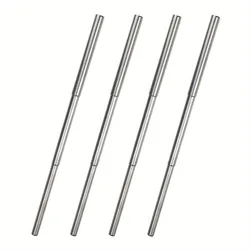 Portable 304 Stainless Steel Retractable Straw Kit with Cleaning Brush (4 Retractable Straws)