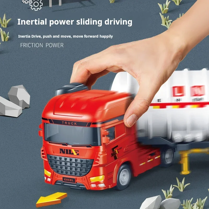 Diecast Oil Tanker Toy Model Plastic Vehicle for Kids