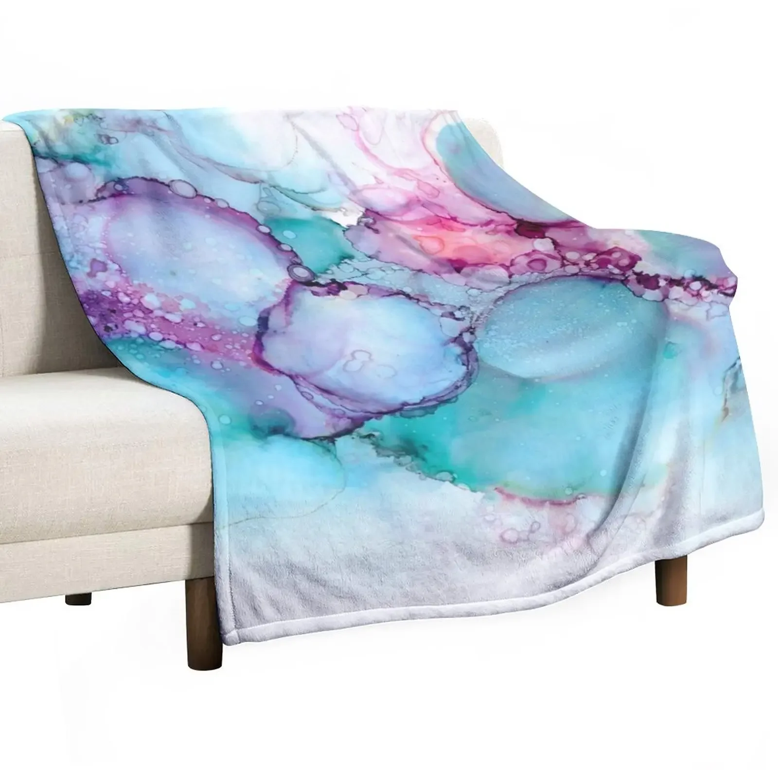 

Dreamy pastel bubbles | alcohol ink art Throw Blanket Tourist Luxury Designer Vintage Blankets
