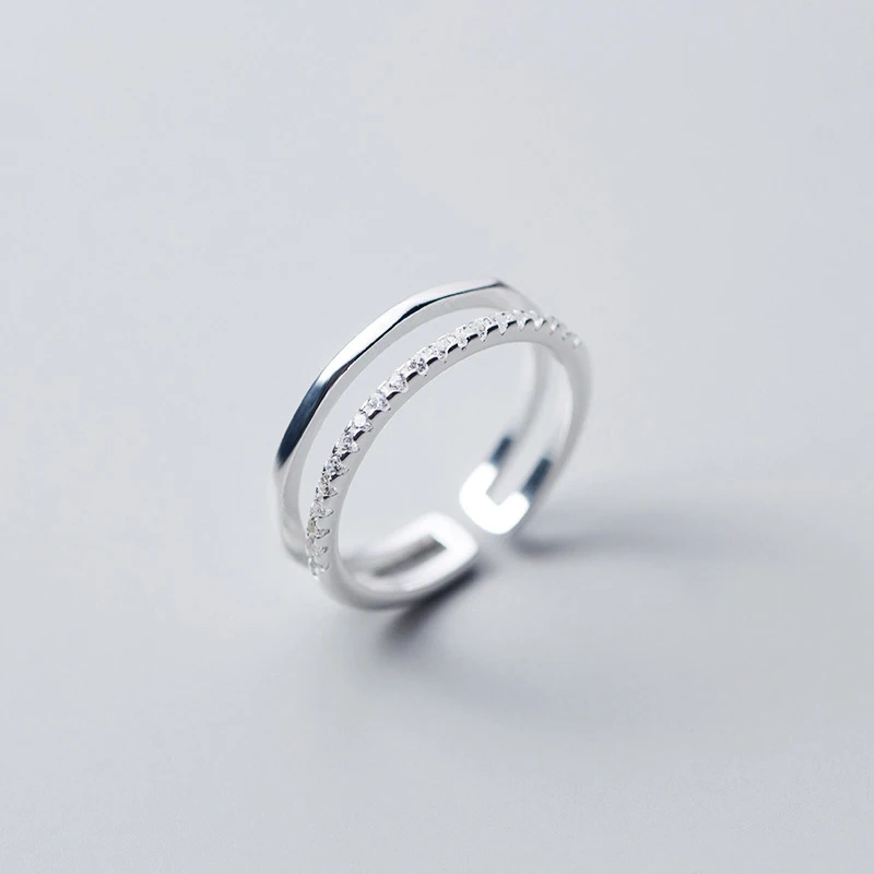 Anello Donna Huitan Con Zirconia Cubica - Placcato Argento 925, Misura 6-10