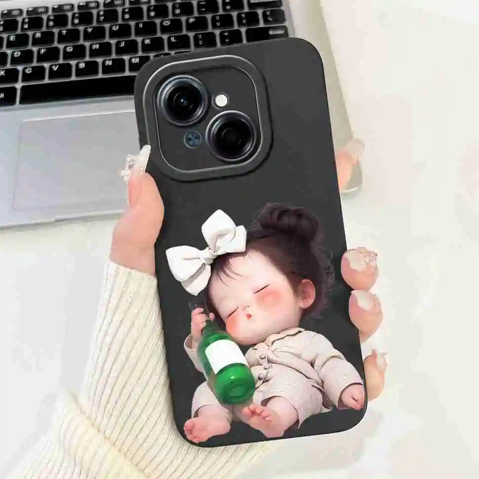 Black Butterfly Ultra-Thin Soft Silicone Case - 6.67 Back Cover