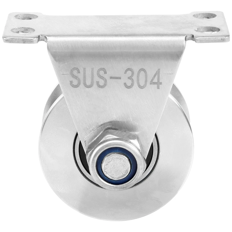 

1Pack U-Type Stainless Steel Pulley Block Mute Bearings Groove Sliding Roller Track Wheel