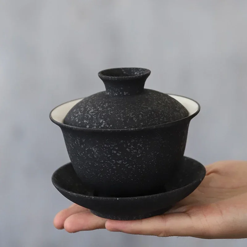black crockery ceramic gaiwan porcelain tureen tea makers 150ml