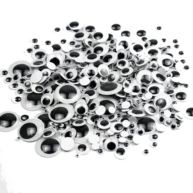 100pcs Simulation three-dimensional eye stickers DIY doll doll eye stickers will move craft supplies