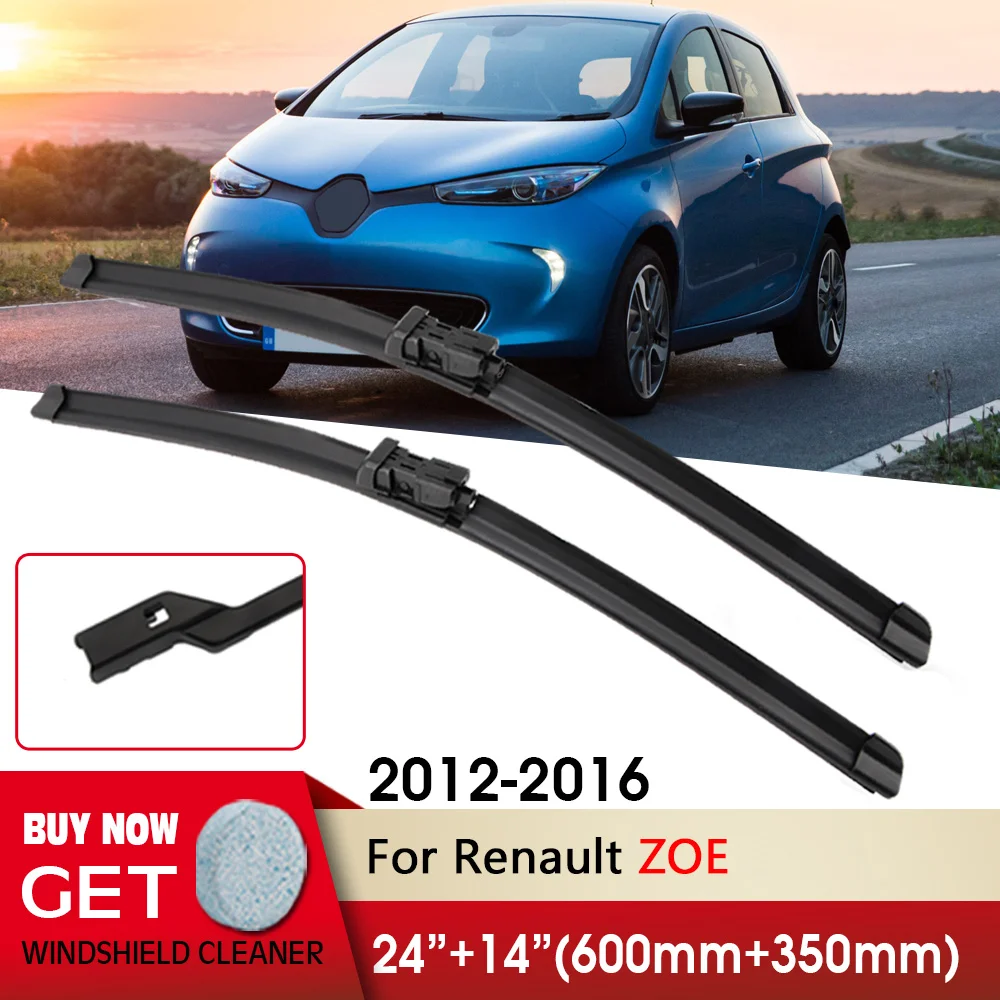 Spazzole Tergicristallo Anteriore Tergicristallo 24 "+ 14" Per Renault Zoe 2012-2016 Fit Pulsante Tergicristallo Anteriore Accessori Auto