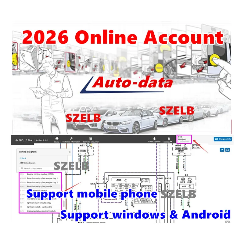 2026 Online Account Workshop Pack for Autodata Online Repair Data Fast and stable Update to 2026 website login for Phone / PC