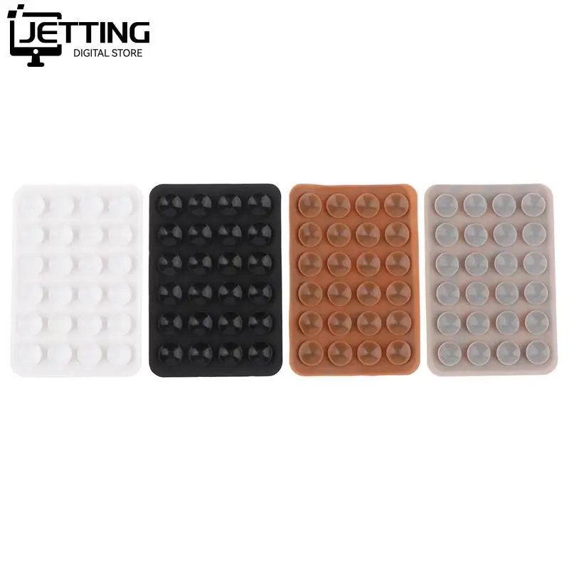 5pcs Silicone Suction Pad For Mobile Phone Fixture Suction Cup Backed Adhesive Silicone Rubber Sucker Pad For Fixed