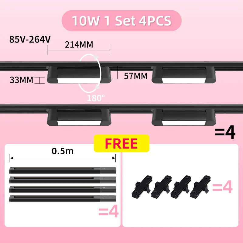 4PCS 10W Black-Set