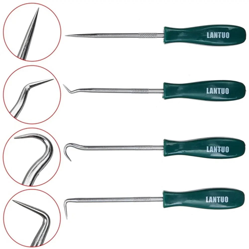 4Pcs 135mm Car Auto Vehicle Oil Seal Screwdrivers Set O-Ring Seal Gasket Puller Remover Pick Hooks Repair Tools for Car