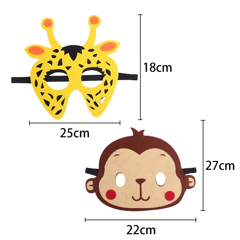 Maschere Animali Per Feste | Set 15 Pezzi, Tema Safari E Giungla - Per Bambini E Decorazioni - Foto 2