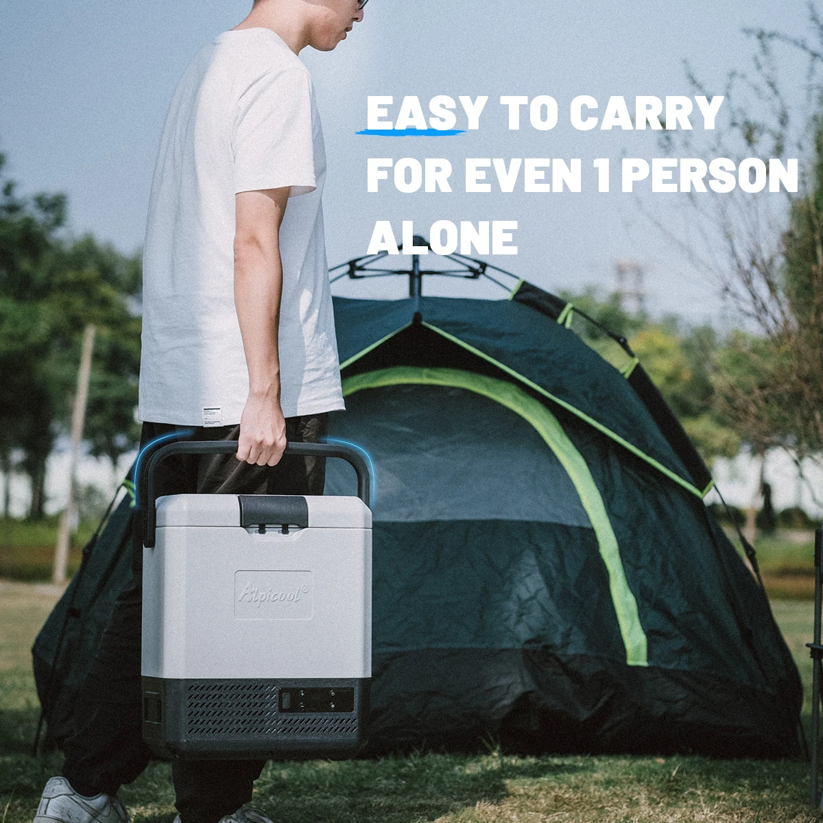18L Portable 12/24V Mini Cooler Box alpicool Car Mini Freezer Compressor Refriration for Camping Outdoor Durable Plastic