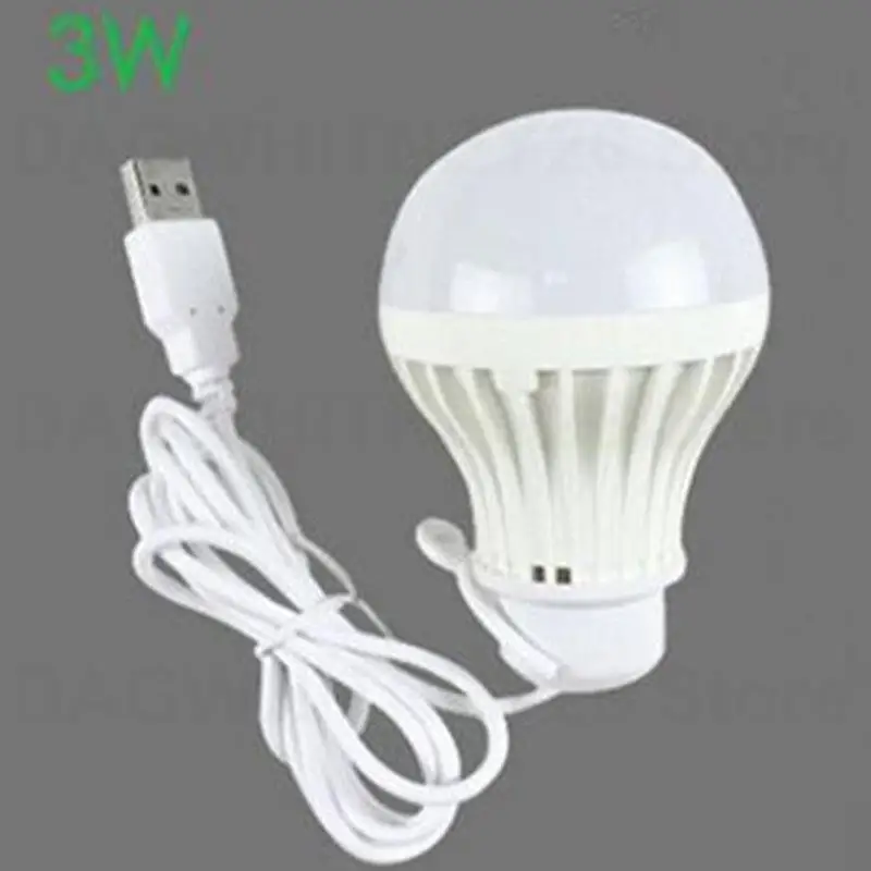 

5V USB Dimming LED Bulb 3W 10W Lights Reading Night Lamps Wall Hanging Adjustable for Camping Home Bulbs Light Ball
