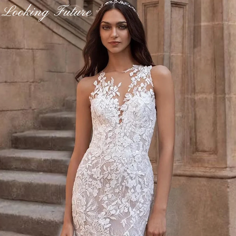 Рисунок 4 - Кружевное свадебное платье с цветочной аппликацией