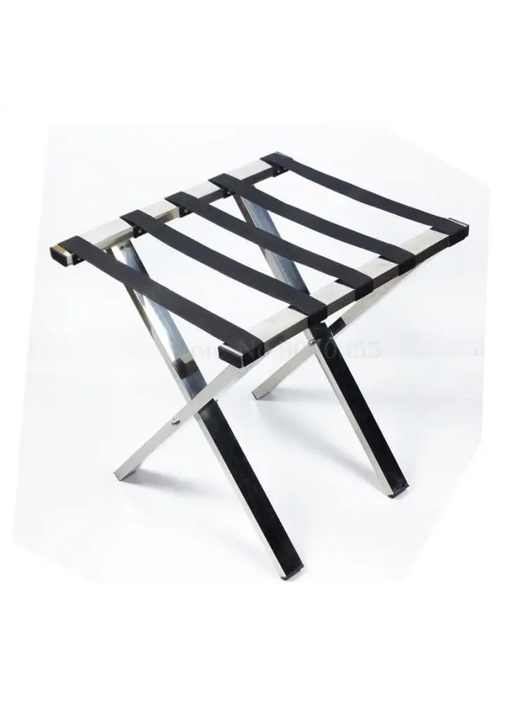 Hotel luggage rack stainless steel rack hotel room folding luggage clothing tray home office