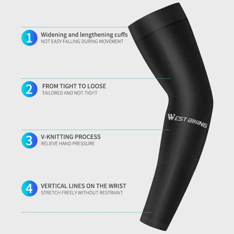 Sun Protection Arm Sleeves 1 Pair Sports Arm Compression Sleeve Basketball Cycling Arm Warmer Summer Running UV Protection Volleyball Sunscreen Band