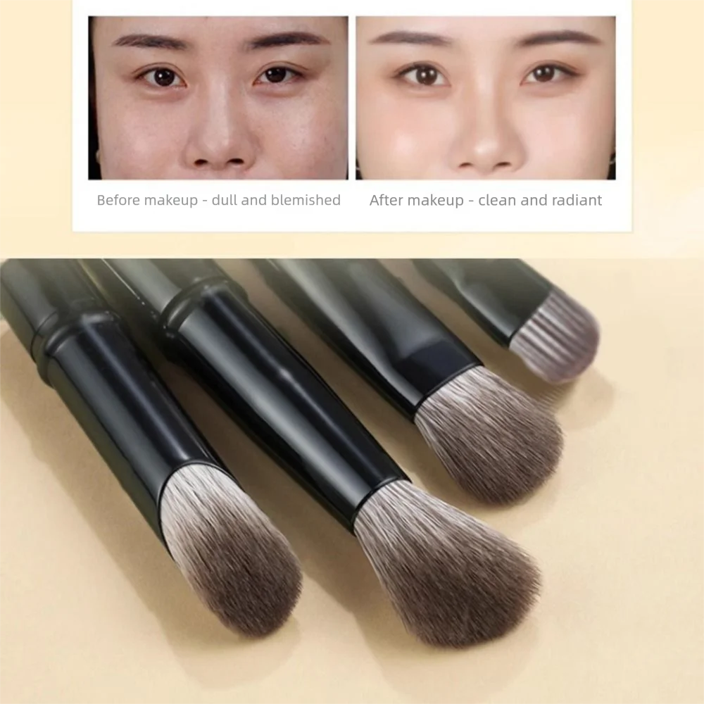 Description Picture 5 of itemDetachable Mini Travel Makeup Brushes Set With Box 6Pcs Brushes Face Cosmetic Tools Double Ended Multifunctional