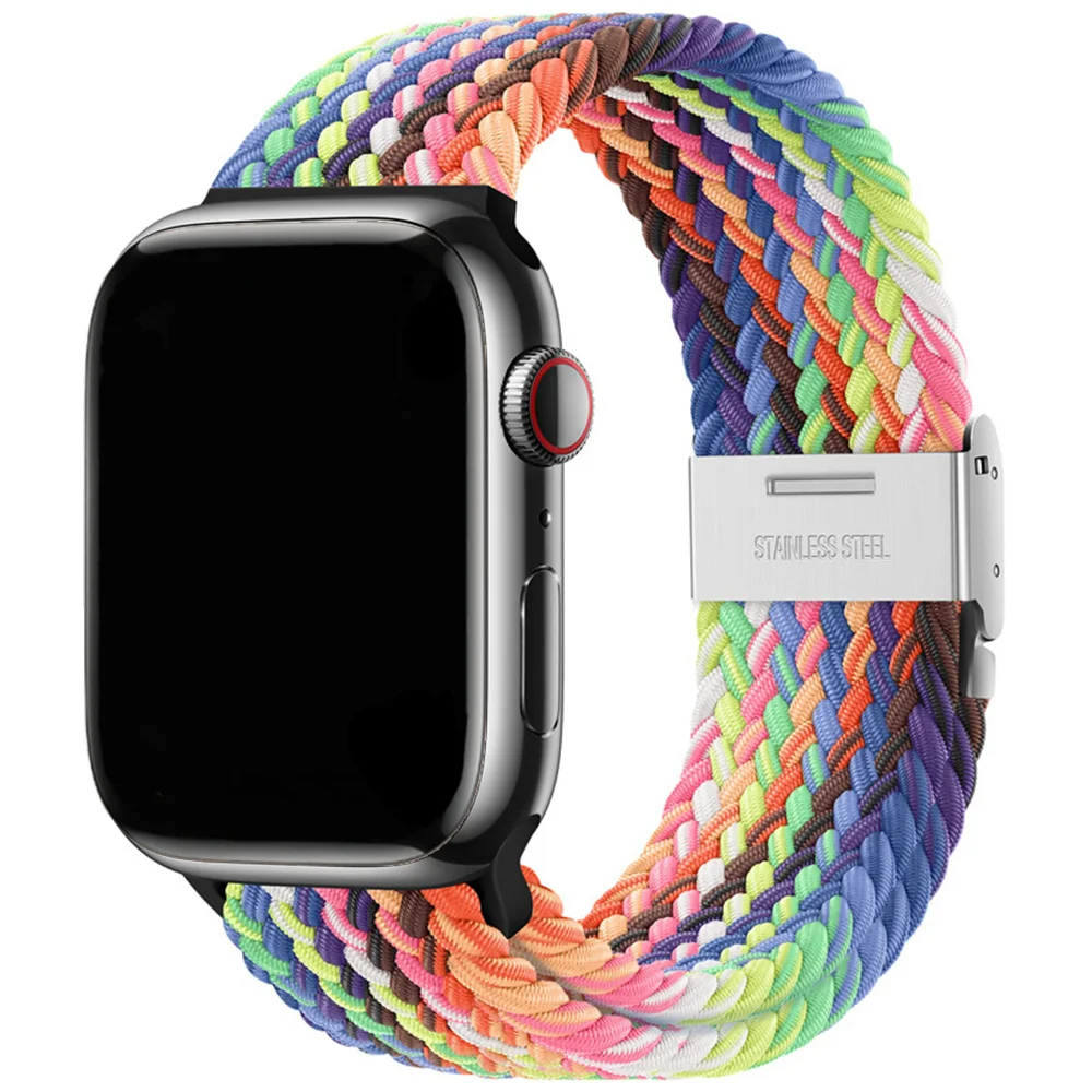 Braided Nylon Strap for Apple Watch - Vibrant and Durable Bracelet