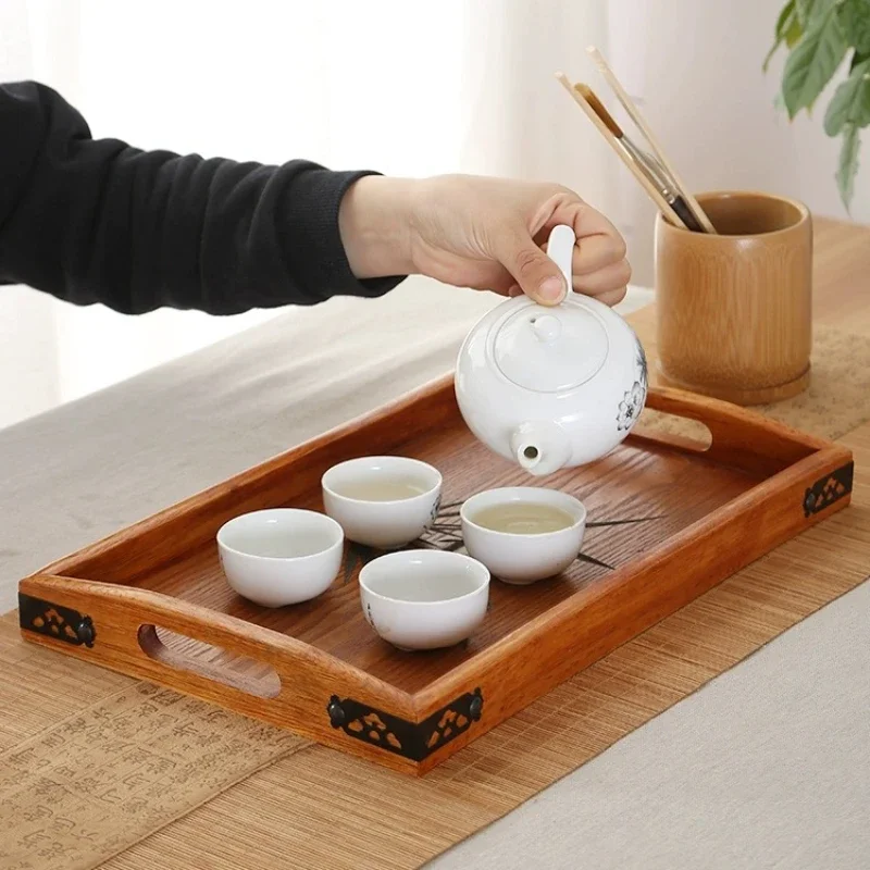Japanese Wooden Tray Tea Portable Decorative Miscellaneous Storage Tea Set Kitchen Restaurant serving kitchen bamboo