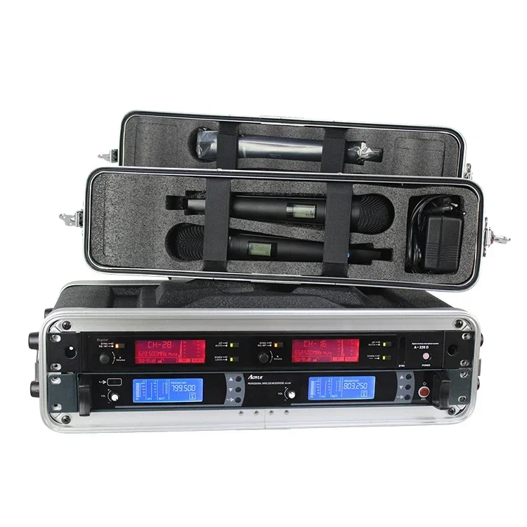 Professional microphone for 2U 3U 4U flight case for microphone power amplifier dj mixer digital processor 2